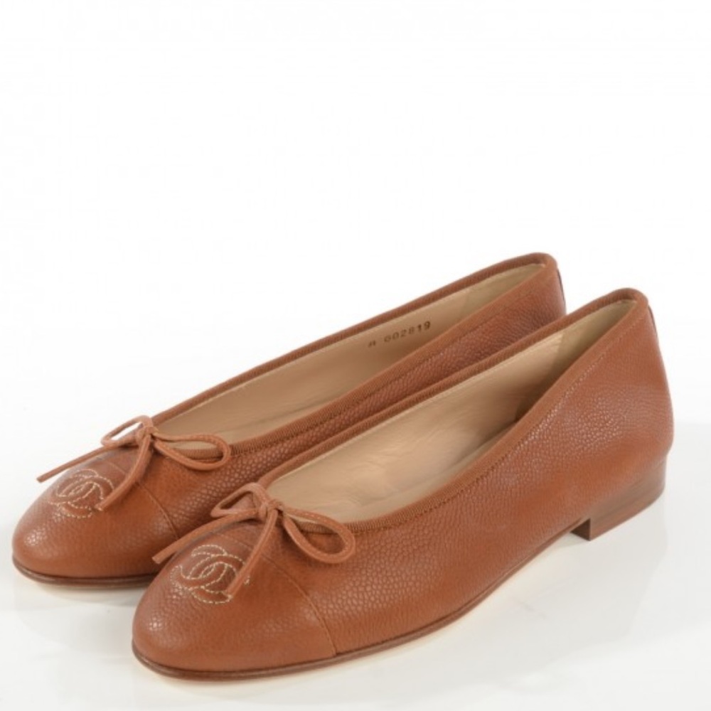 Chanel Brown Ballerina Flats